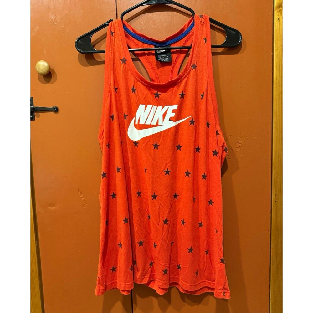 Nike woman’s  XL red with Stars Logo Lightweight Tank Top Pullover CQ4380-688
